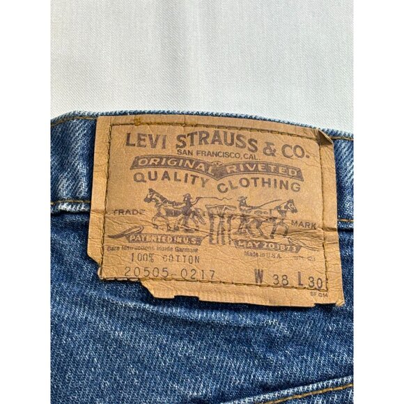 Levi's Jeans 505 Orange Tag Men's W38 L30 Riveted Cotton 1986 VTG 20505-0217 - Picture 3 of 14